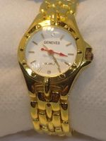 Geneves Damenuhr 26mm Gold-Look / Montre Femme Couleur Or