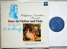 LAUTENBACHER KOCH MOZART DUOS FOR VIOLIN & VIOLA LP GEWASCHE