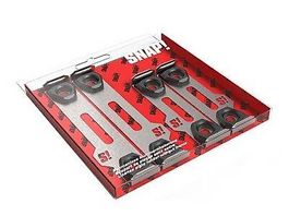 SNAP Nummernhalter, 30 × 8 cm/50 × 11 cm, Edelstahl 2 Sets!!