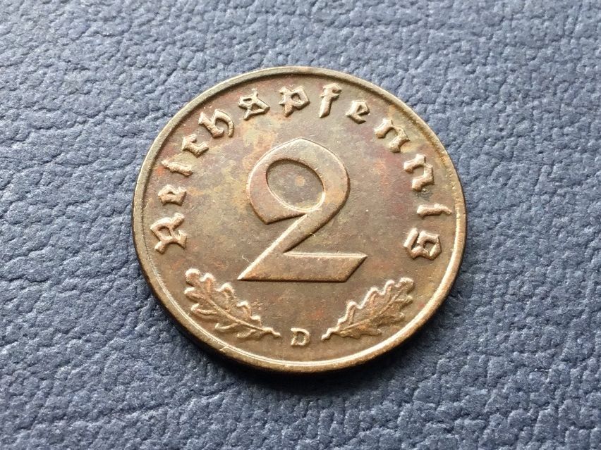 Alle Münzen: Drittes Reich 2 Reichspfennig 1937 D. – Gebraucht aus St. Margrethen SG von alfapeugeot10 2