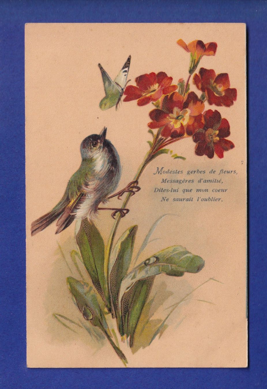 Cartoline postali: OISEAU et poème – Usato da Pully venduto da nicecards-shop