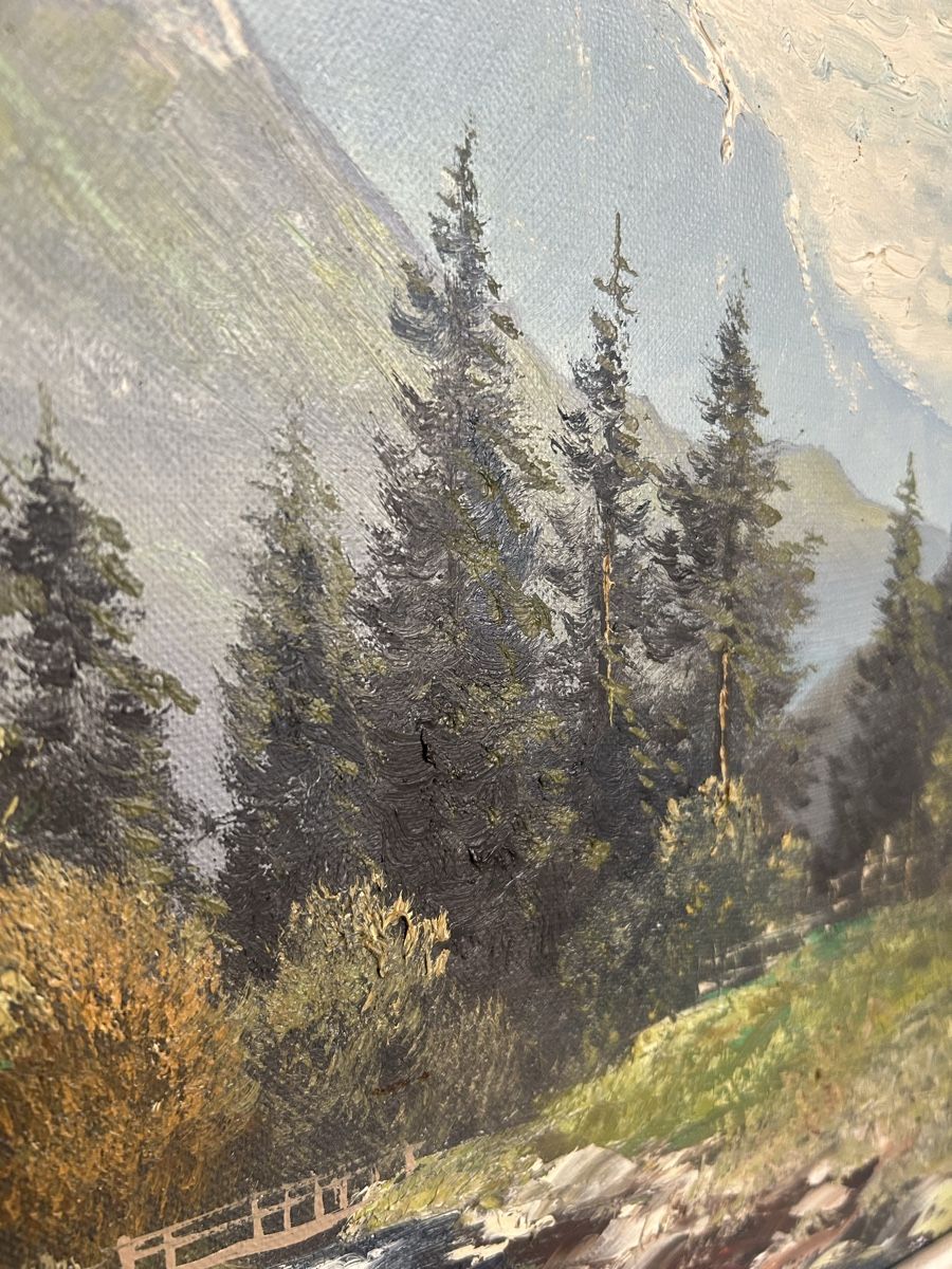 Dipinti: Gemälde Berglandschaft – Usato da Gondiswil venduto da JLO26 4