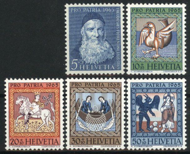 Alle Briefmarken: Komplette Serie, postfrisch, ohne Falz. – Gebraucht aus Willisau von Vollstempel