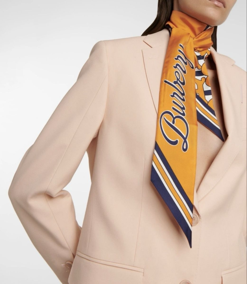 Burberry Foulard & Sciarpe: Burberry TB Monogram Seiden-Twilly Schal Orange – Nuovo (secondo la descrizione) da Zürich venduto da Recode.Fashion 9