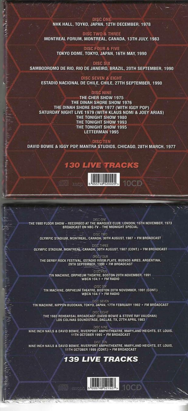 CDs: David Bowie Live 1 & 2 - 2 Box Sets - 20 X CD – Neuf avec emballage d'origine à Genève par CDLPBookS 1
