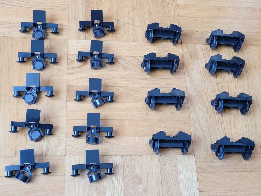 Lego eisenbahn : 10 magnet und 8 räder für zug 1