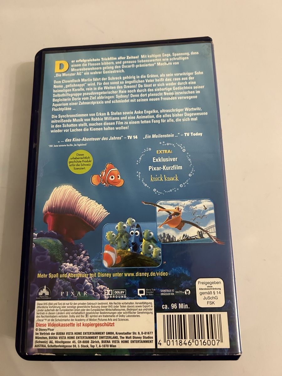 Tutti i VHS: Findet Nemo - VHS - Top Zustand - Klassiker – Usato da Arlesheim venduto da Thierrino 1