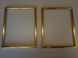 Bilderrahmen 2er Set mittel, gold aus Holz