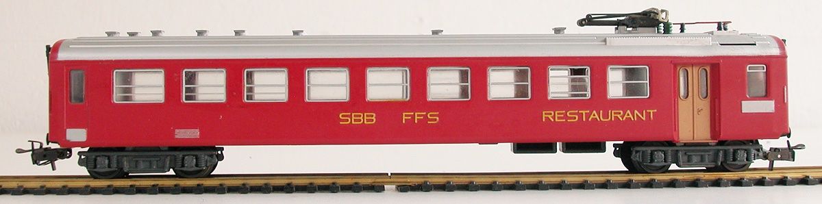 Hag Modellini di ferrovie: Hag Speisewagen der SBB Spur H0 – Usato da Oberwil BL venduto da Klang 1