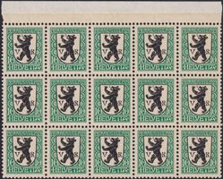 1925, J34 (AR-Wäppli) 15er-Block, postfrisch **.
