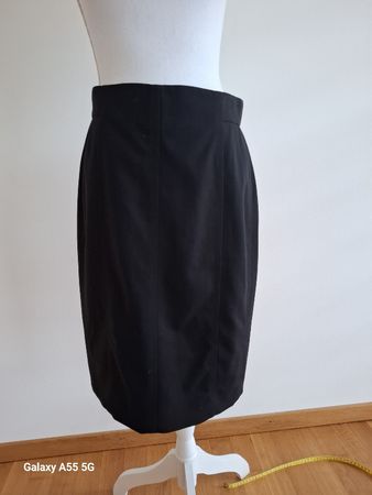 Jupe crayon Akris Punto noire laine taille 38-40 élégante