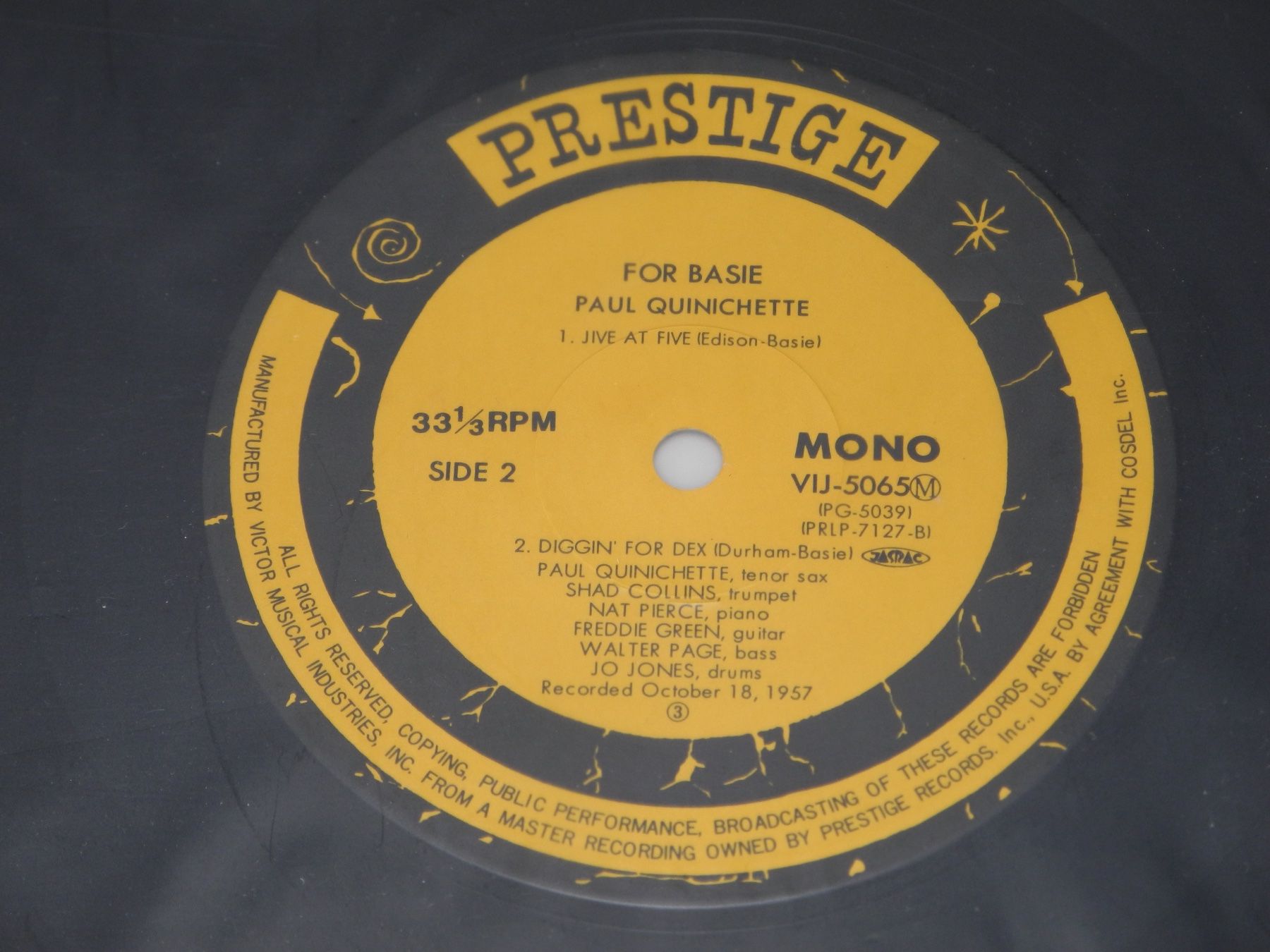 Dischi in vinile: PAUL QUINICHETTE: FOR BASIE - PRESTIGE - JAPAN – Nuovo (secondo la descrizione) da Fahrwangen venduto da Swirl2 3