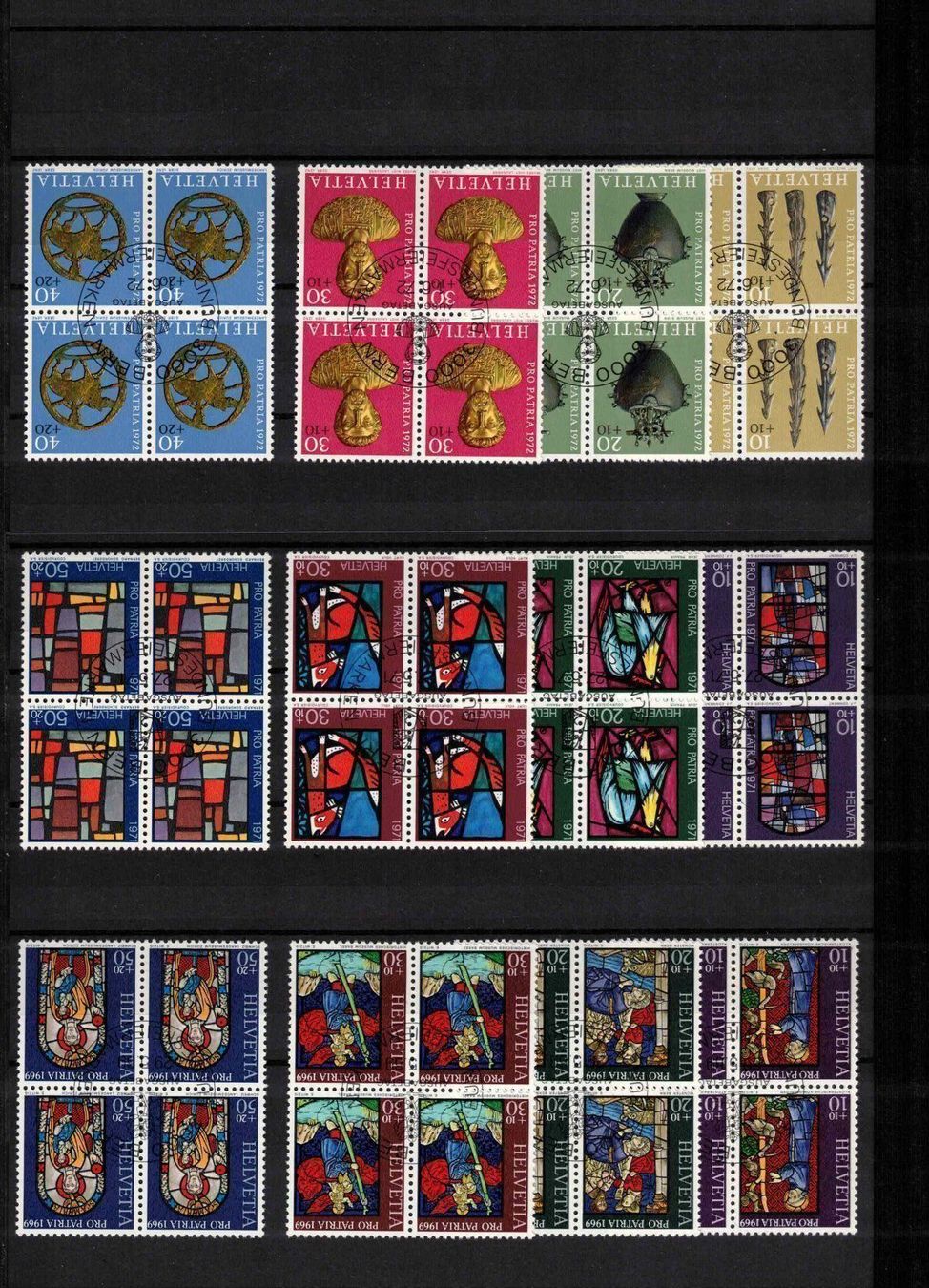 Alle Briefmarken: 5 Scans PP Viererblocks !!! – Gebraucht aus Bibern SH von Heinibuehrer 2
