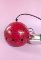 Mid-Century STRALUX Red enameled Eye Ball Lamp Space Age