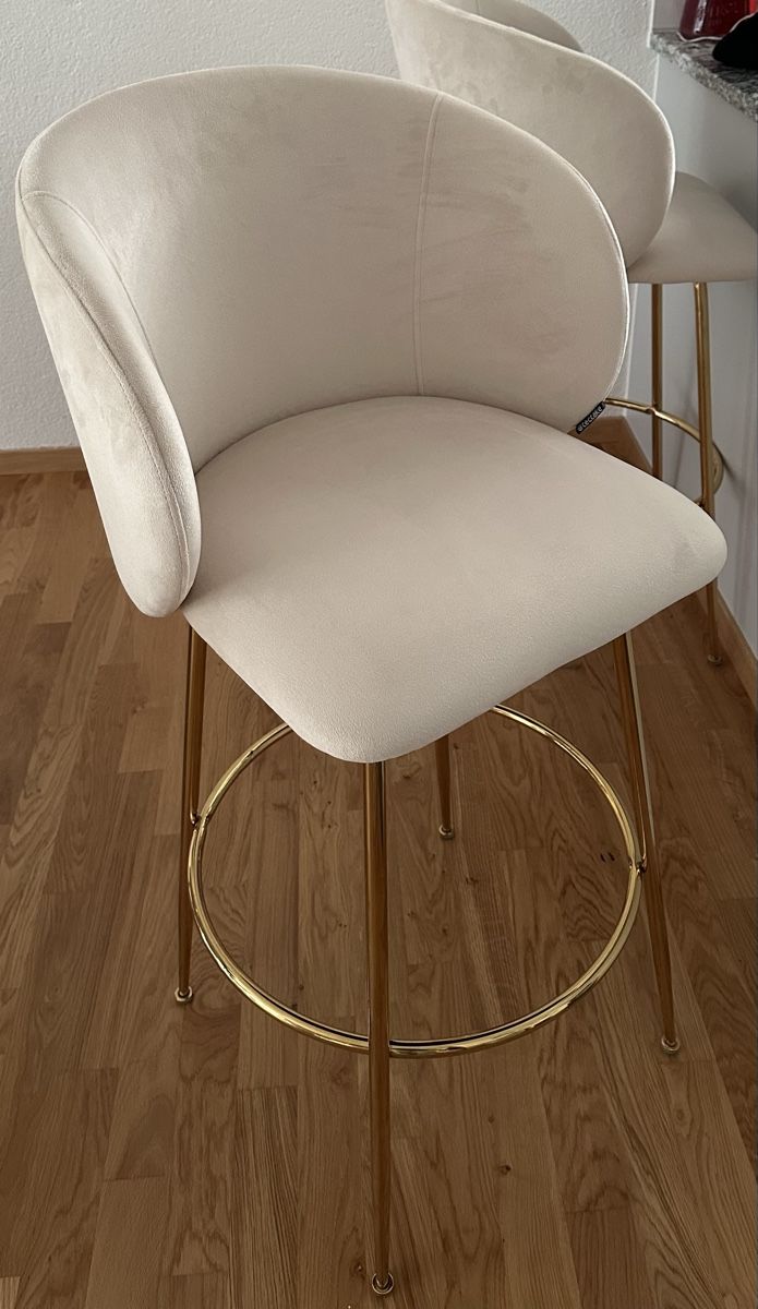 Seggioloni: 2 Stk. Barhocker creme/gold – Usato da Hinwil venduto da Diliborina9598 1