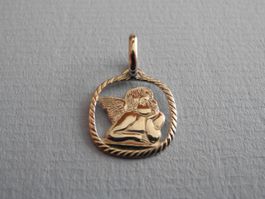Anhänger 375 Gold  Weissgold