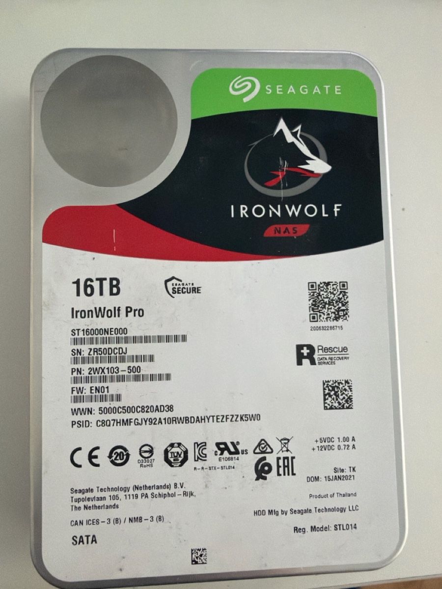 Seagate Dischi rigidi: Seagate Ironwolf Pro 16TB – Usato da Olten venduto da Pandastisch