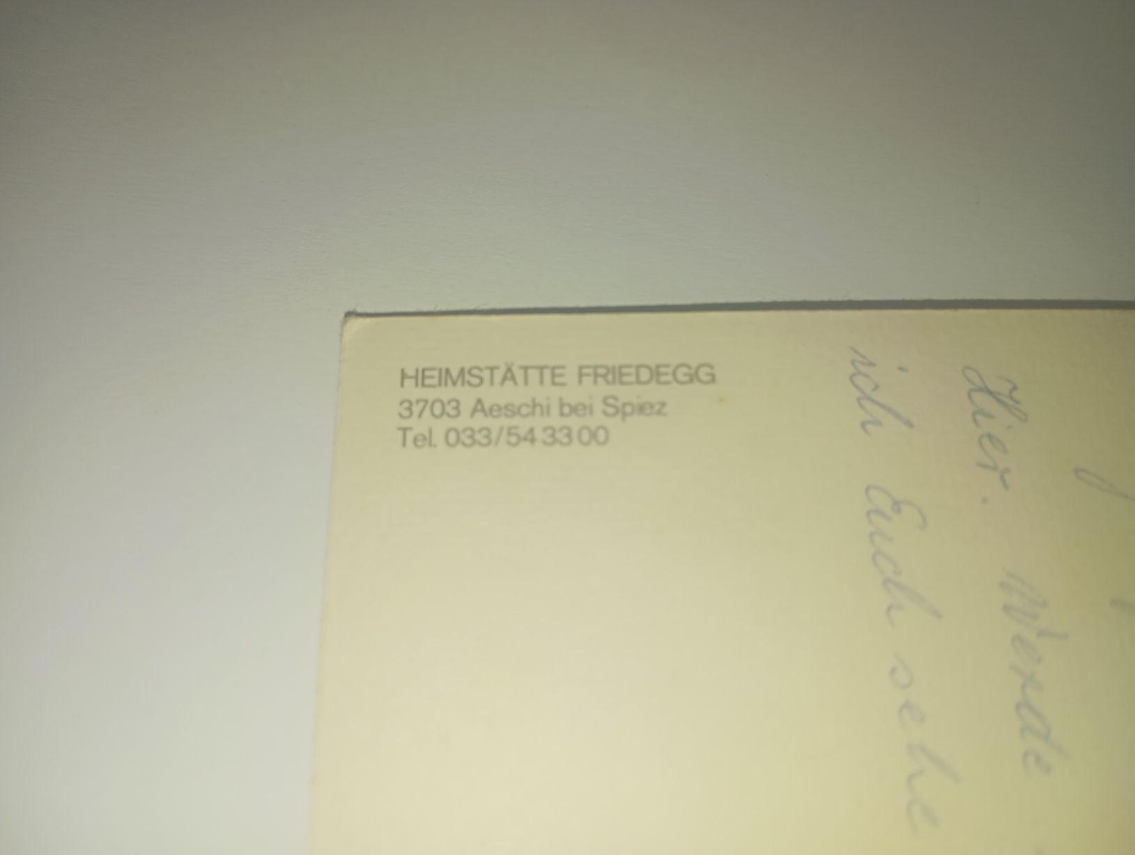 Cartoline postali: Ansichtskarte Heimstätte Friedegg Aeschi bei Spiez  – Usato da Belp venduto da Guadalupe84 2