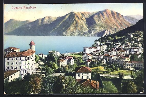 Ansichtskarten: Lugano-Paradiso, Totalansicht mit See un – Gebraucht aus Berlin von bartko-reher