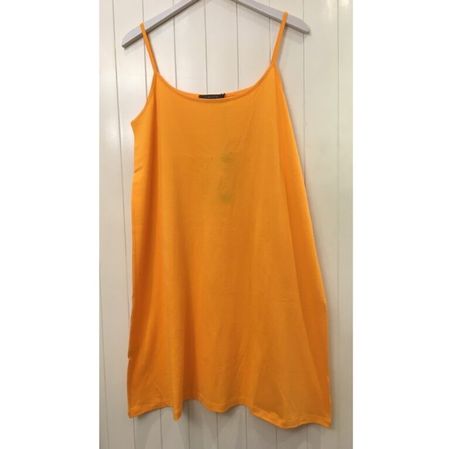 GWhite kurzes Träger Kleid papaya 100 % BW Jersey Gr 38