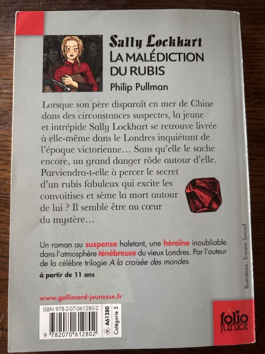 Libri: Sally Lockhart - La malédiction du rubis, Philip Pullman – Usato da La Chaux-de-Fonds venduto da lea_77ly 1