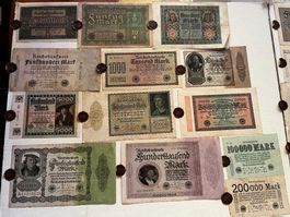 Lot 28 alte Geldscheine Deutsche Reichsbank 1922 - 1923