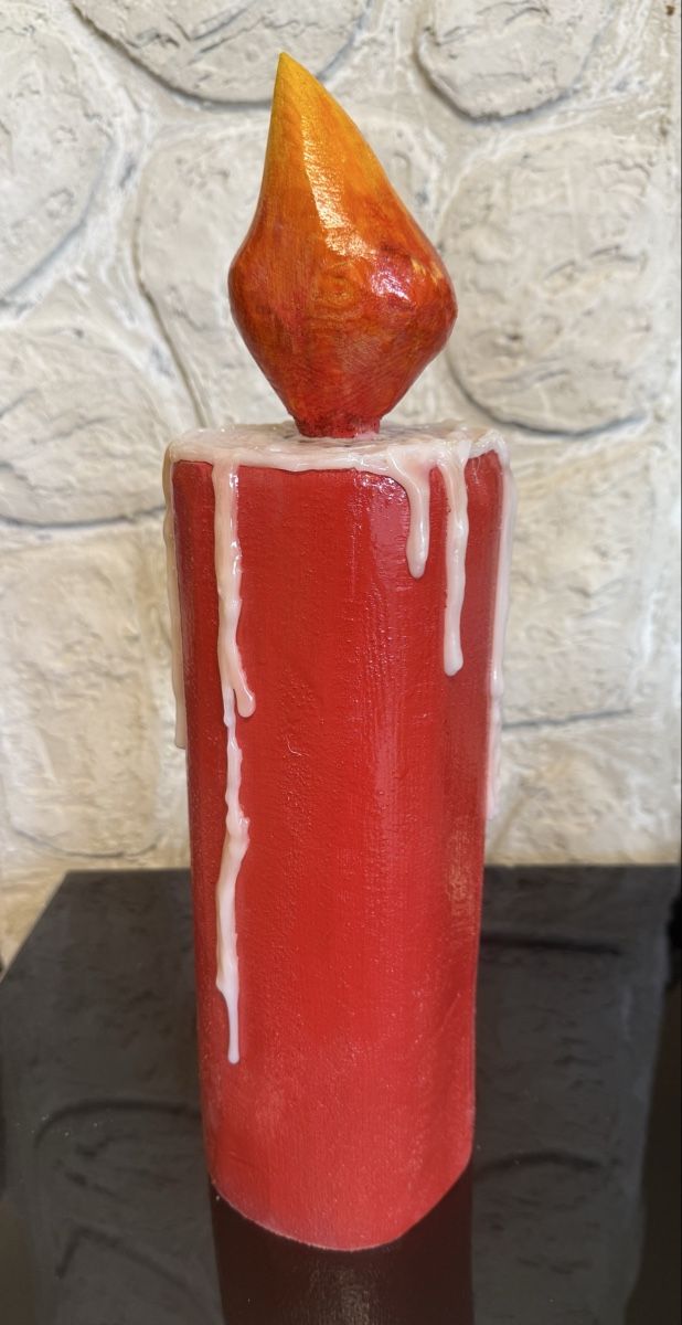 Tutte le decorazioni: Kerze aus Holz Rot – Usato da Grenchen venduto da Bastet007