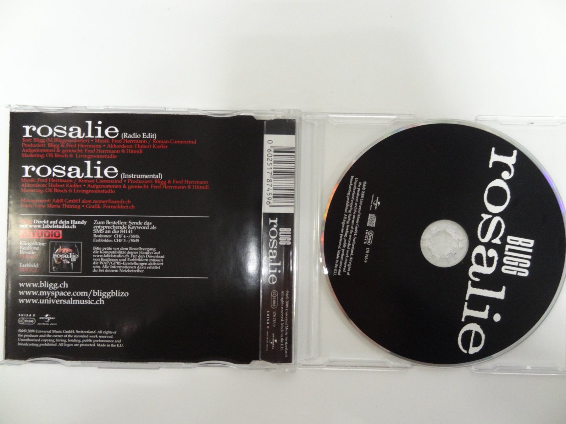 CDs: Rosalie von Bligg - CD Maxi – D'occasion à luzern par musicandart 1