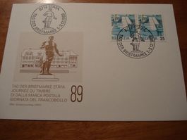 Tag der Briefmarke 1989 Stäfa, Karte  + Brief