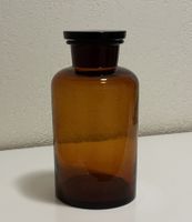 Flasche Apothekerflasche mit Glas Stopfen braun 1 1/2 Liter