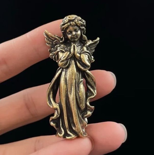 Statuette: Engel Figur aus Messing - Messingfigur – Nuovo e nell'imballaggio originale da Basel venduto da Kunterbunt12 2