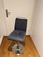 Barhocker dunkelgrau höhenverstellbar