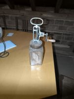 Antike Buttermaschine aus Glas mit Kurbel gebraucht