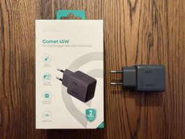Aukey Comet 45W USB-C neuwertig grau