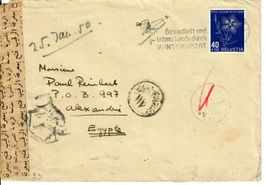 PJ Brief nach Aegypten - Zensur 1949