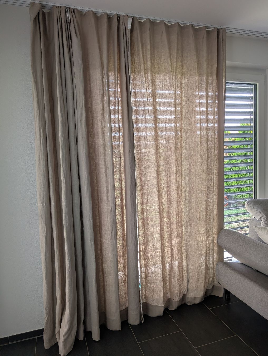 Ikea Tende: Vorhänge Leinen 145x300cm beige  – Usato da Berg TG venduto da KatRo 1