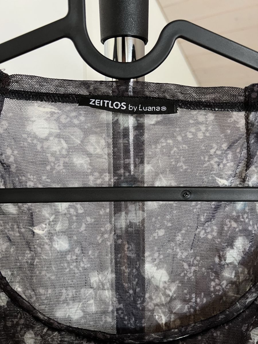 Camicette: Zeitlos by Luana, Bluse, Gr. m schwarz-weiss gemustert – Usato da Langenthal venduto da ivet7 2
