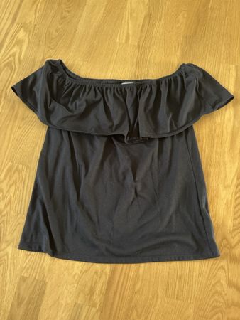Schwarzes Schulterfreies Top Grösse 40/42