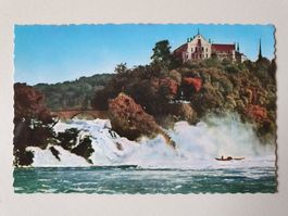 alte Postkarte vom Rheinfall mit Schloss Laufen (9026)