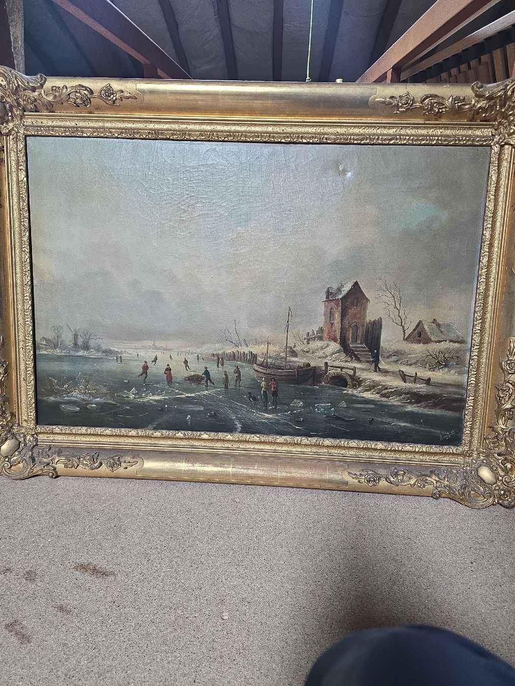 Dipinti: toile Rivière gelée 1847 – Usato da Cartigny venduto da campingping
