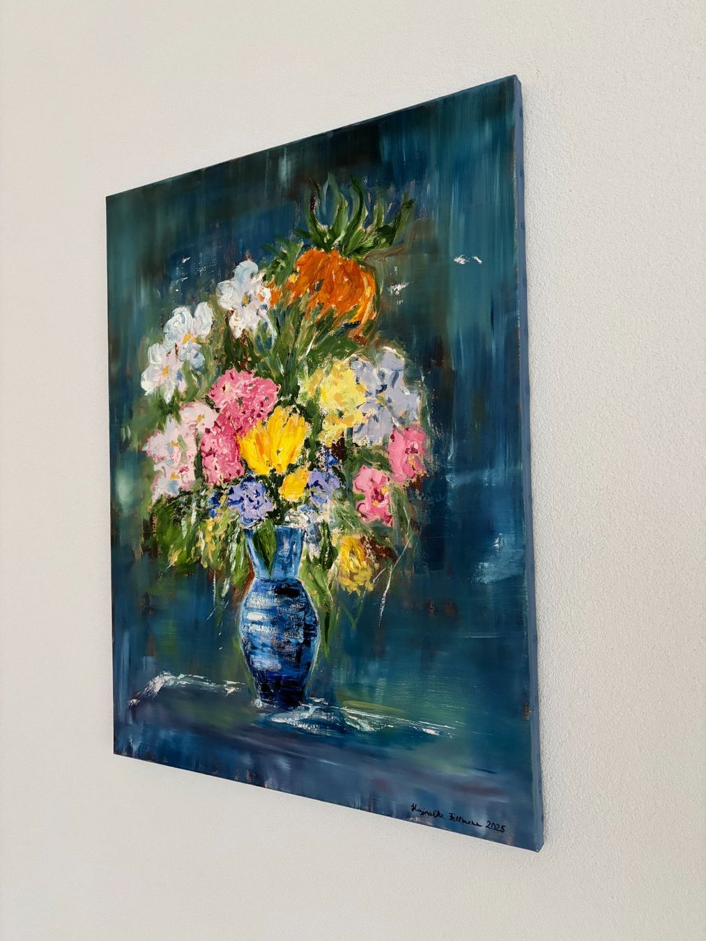 Dipinti: Gemälde Blumenstrauss in Vase – Nuovo (secondo la descrizione) da Cham venduto da Felha 4