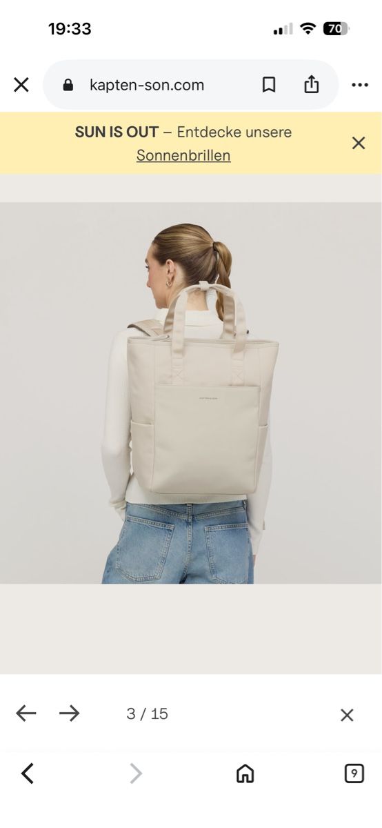 Kapten & Son Zaini: Kapten & Son Lindby Pro Diaper Backpack Set Sandstone – Nuovo (secondo la descrizione) da Zürich venduto da millaiana