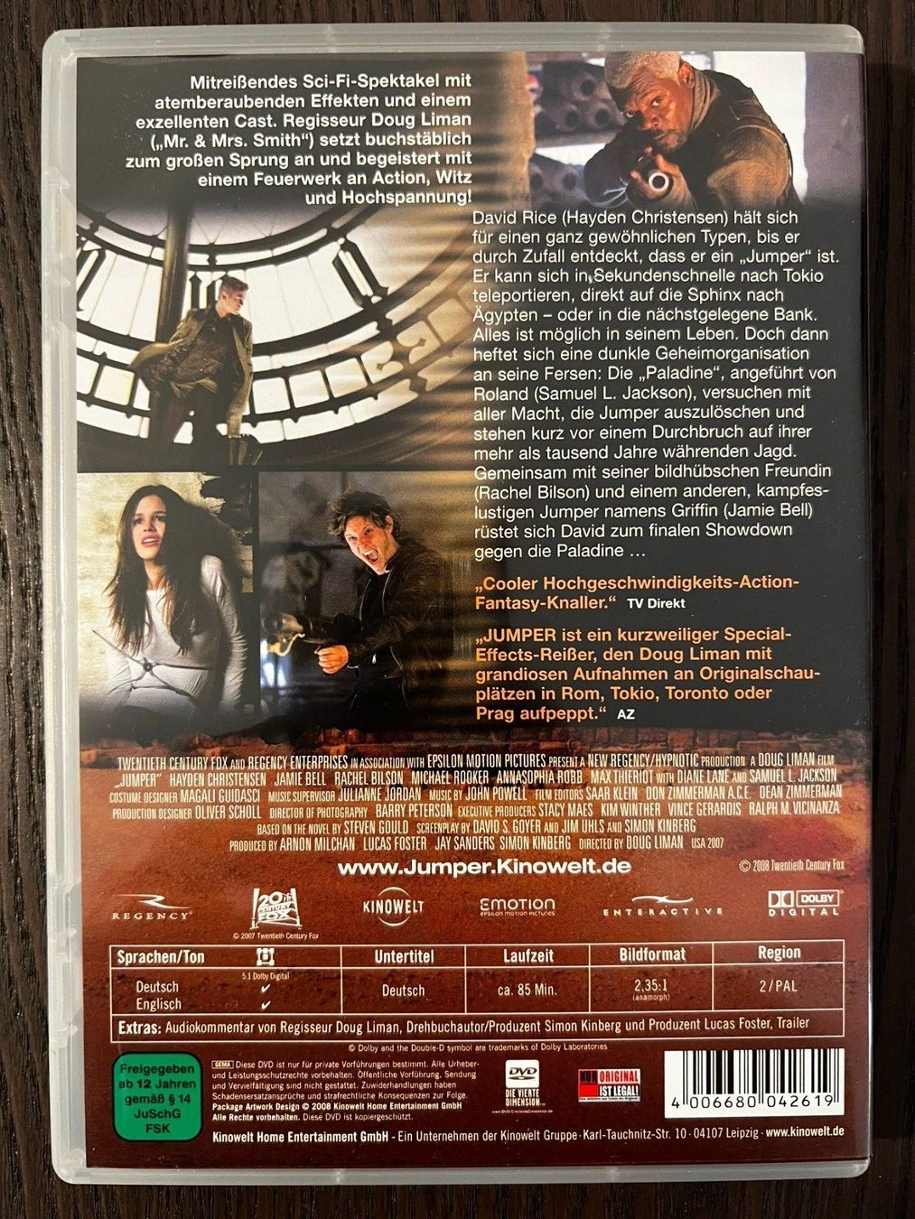 Tutti i DVDs: Jumper – Usato da Zürich venduto da FilmFreunde 1