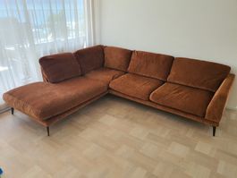Ecksofa braun Samt guter Zustand