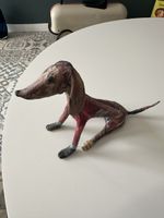 Hund Skulptur aus Papier - Einzigartiges Kunstobjekt!