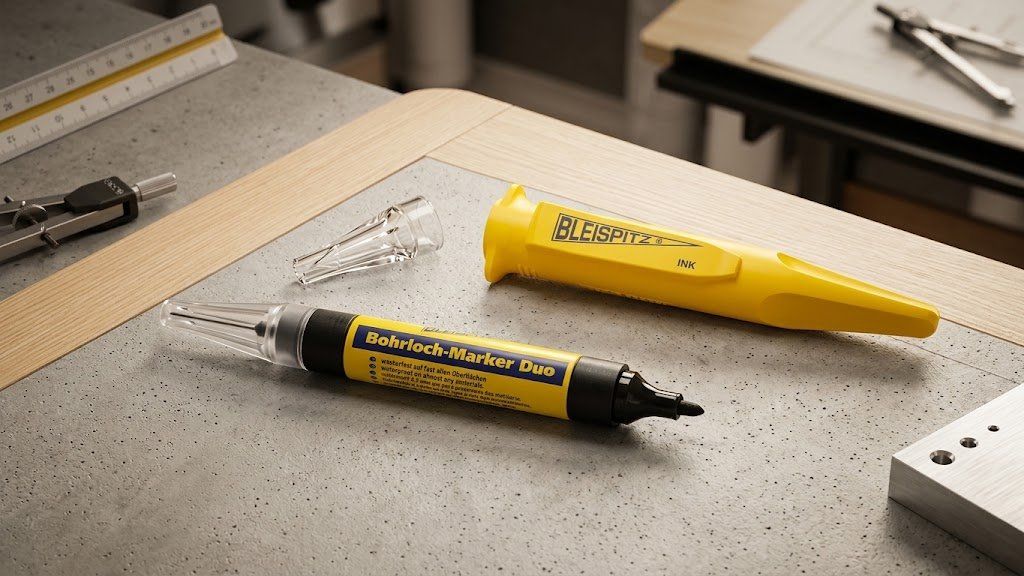 Penna & Evidenziatori: BLEISPITZ Bohrloch-Marker Duo mit Köcher – Nuovo e nell'imballaggio originale da Jegenstorf venduto da Bracher_Store 2