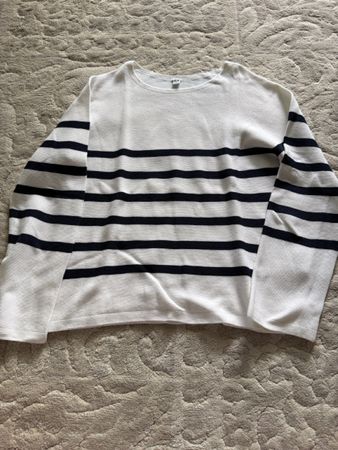 Uniqlo striped sweater white blue size S