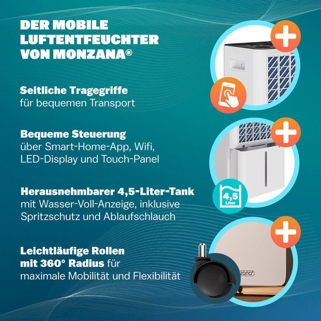 Deumidificatori: MONZANA Luftentfeuchter 20L – Nuovo e nell'imballaggio originale da Bottighofen venduto da zaap 6