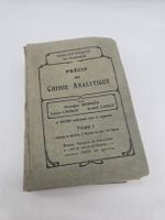 Précis de chimie analytique – 1930 – Ancien ouvrage 