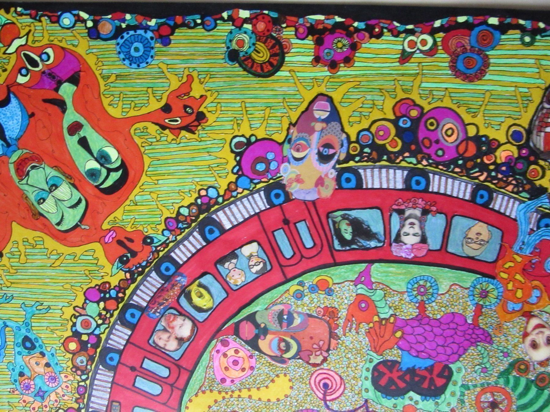 Dipinti: EDGAR BALTENSPERGER COLLAGE GRÖSSE 100X70CM – Usato da Gersau venduto da grafik-kunst 5